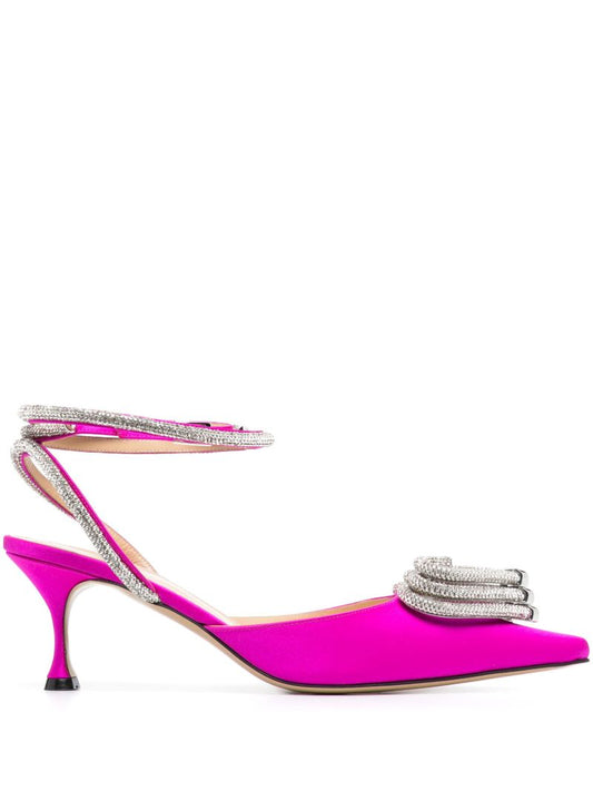 Pink Triple Heart 65 Pointed Toe Pumps
