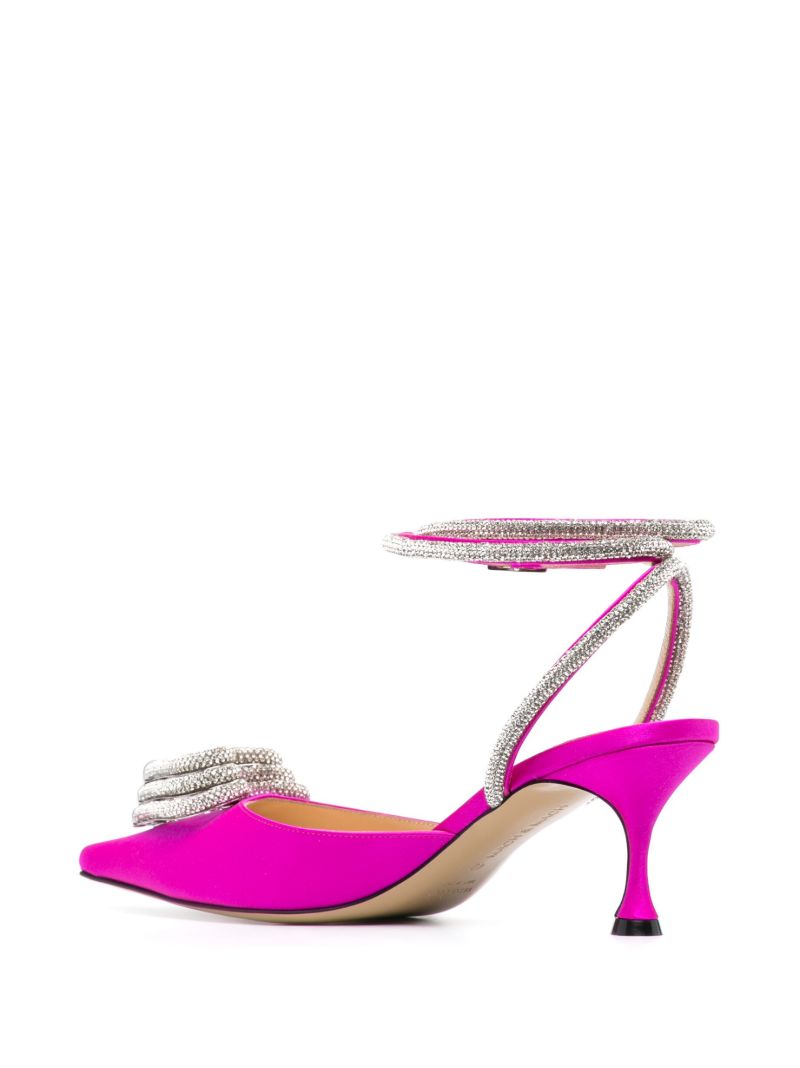 Pink Triple Heart 65 Pointed Toe Pumps
