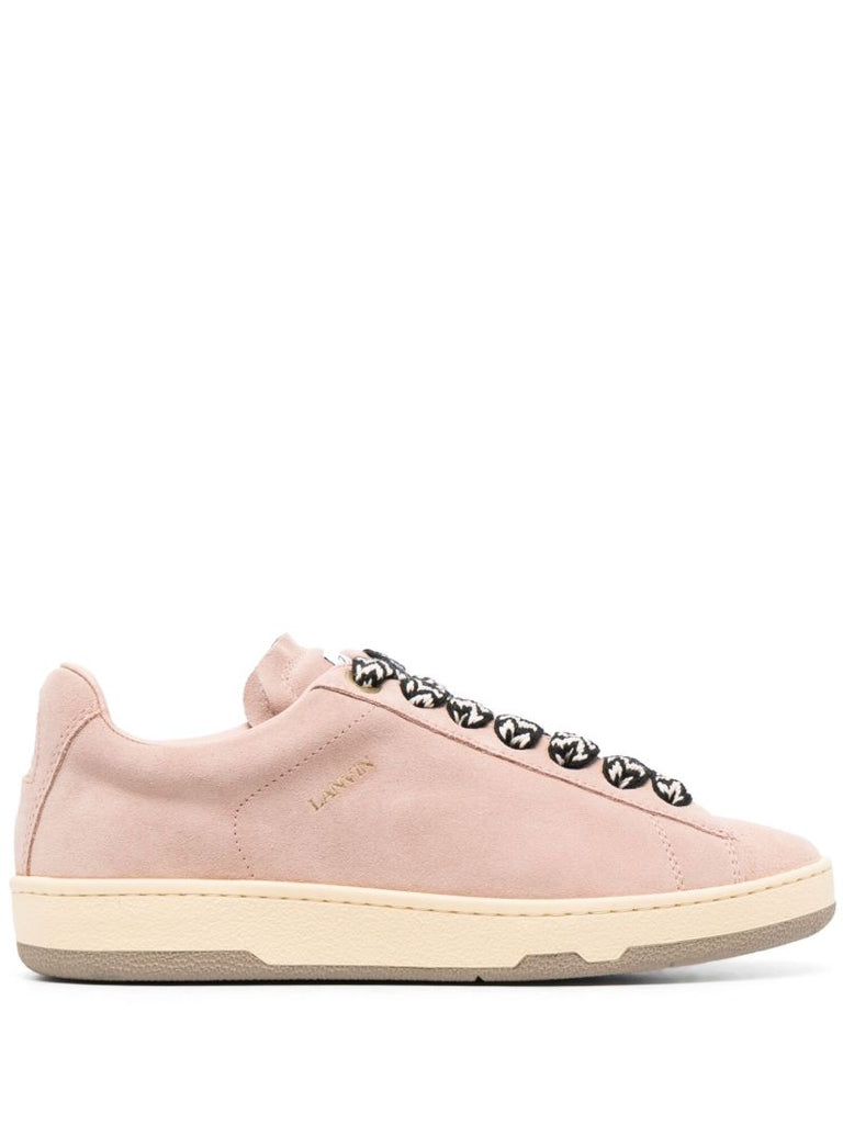 Pink Lite Curb Suede Sneakers