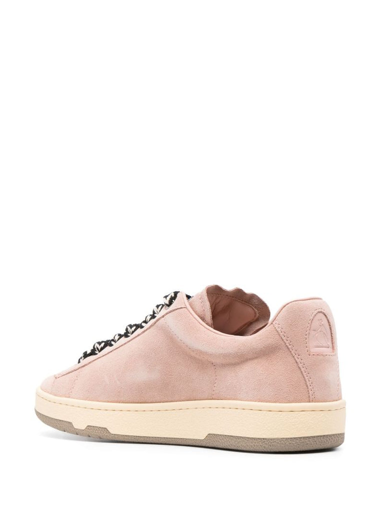 Pink Lite Curb Suede Sneakers