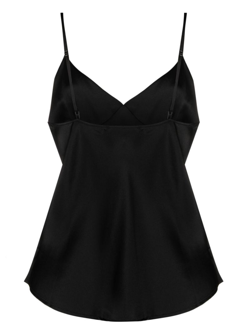 Black Silk Cami Pajama Top