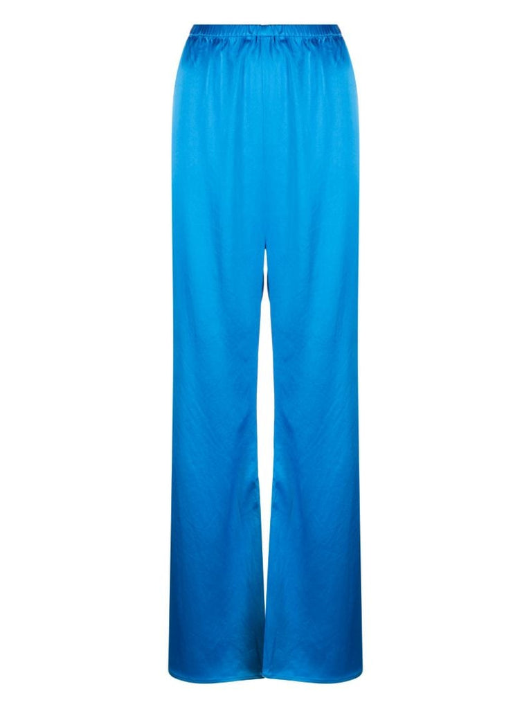 Blue Lounge Satin Pajama Trousers