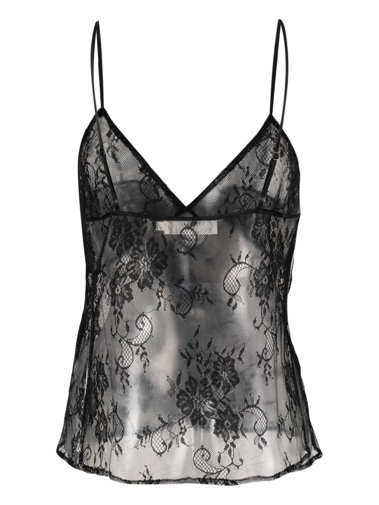 Black Lace Cami Pajama Top