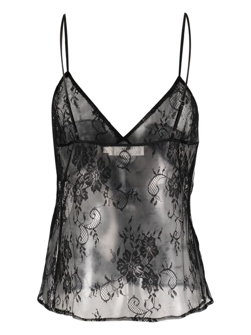 Black Lace Cami Pajama Top