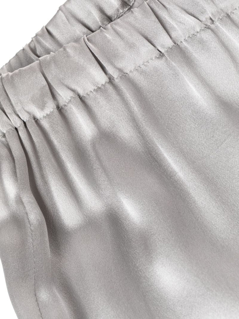 Grey Core Silk Pajama Set