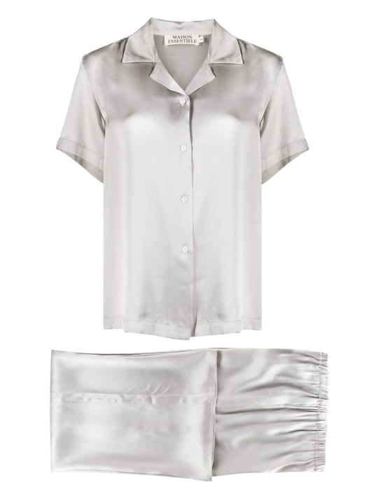 Grey Core Silk Pajama Set