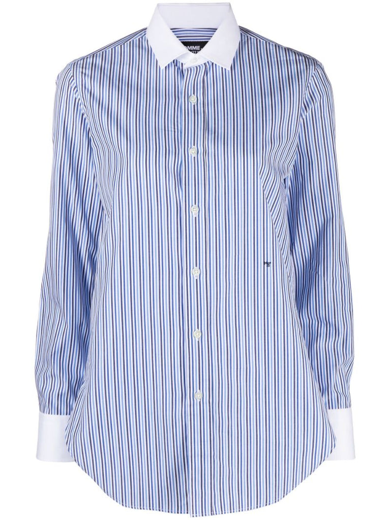 Blue Striped Cotton Shirt