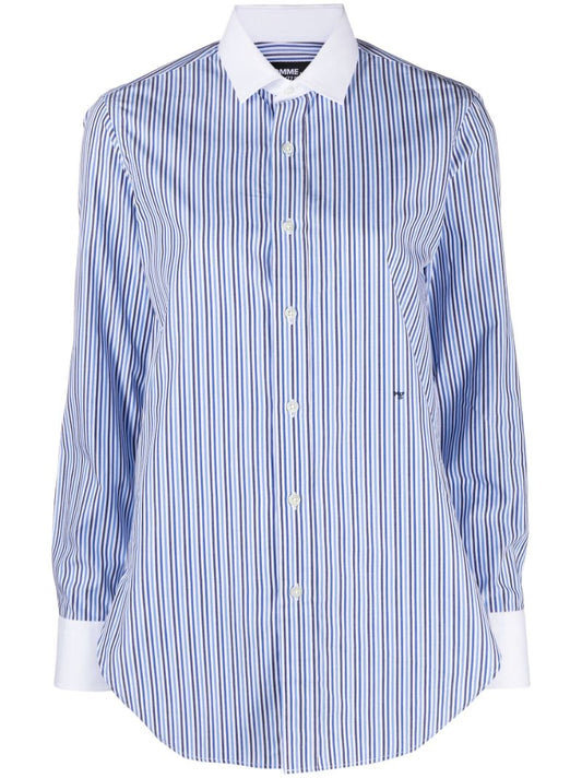Blue Striped Cotton Shirt