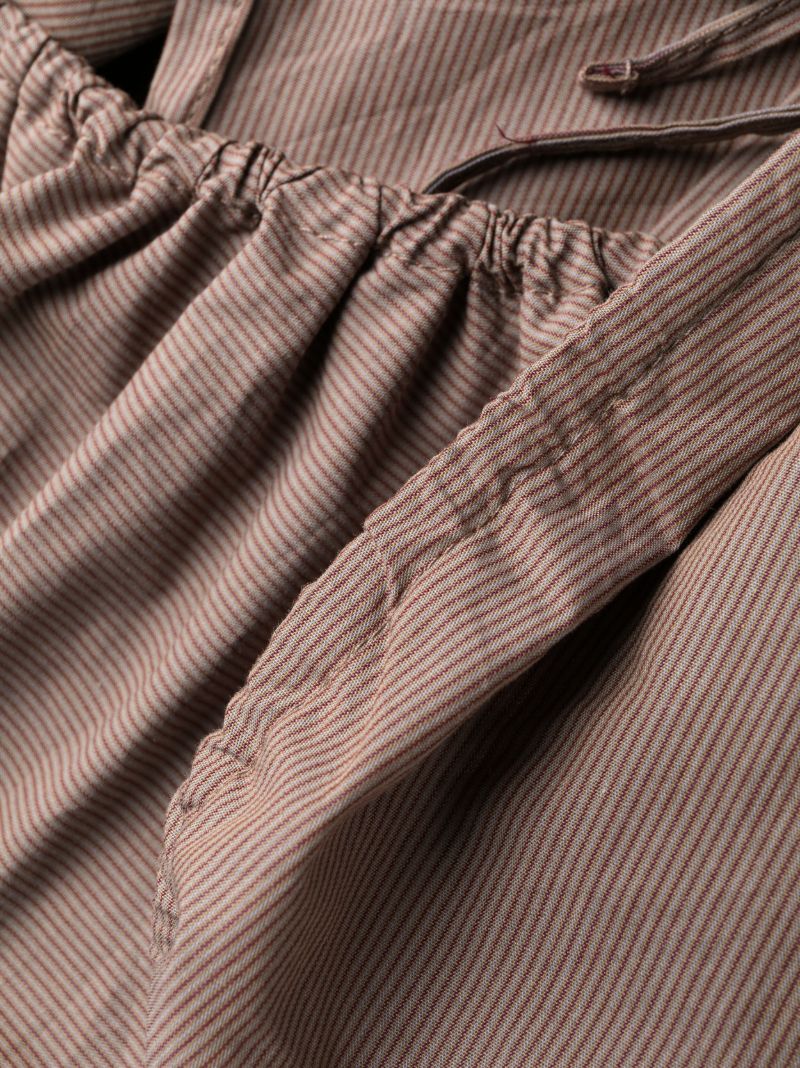 Brown Organic Cotton Striped Pyjamas