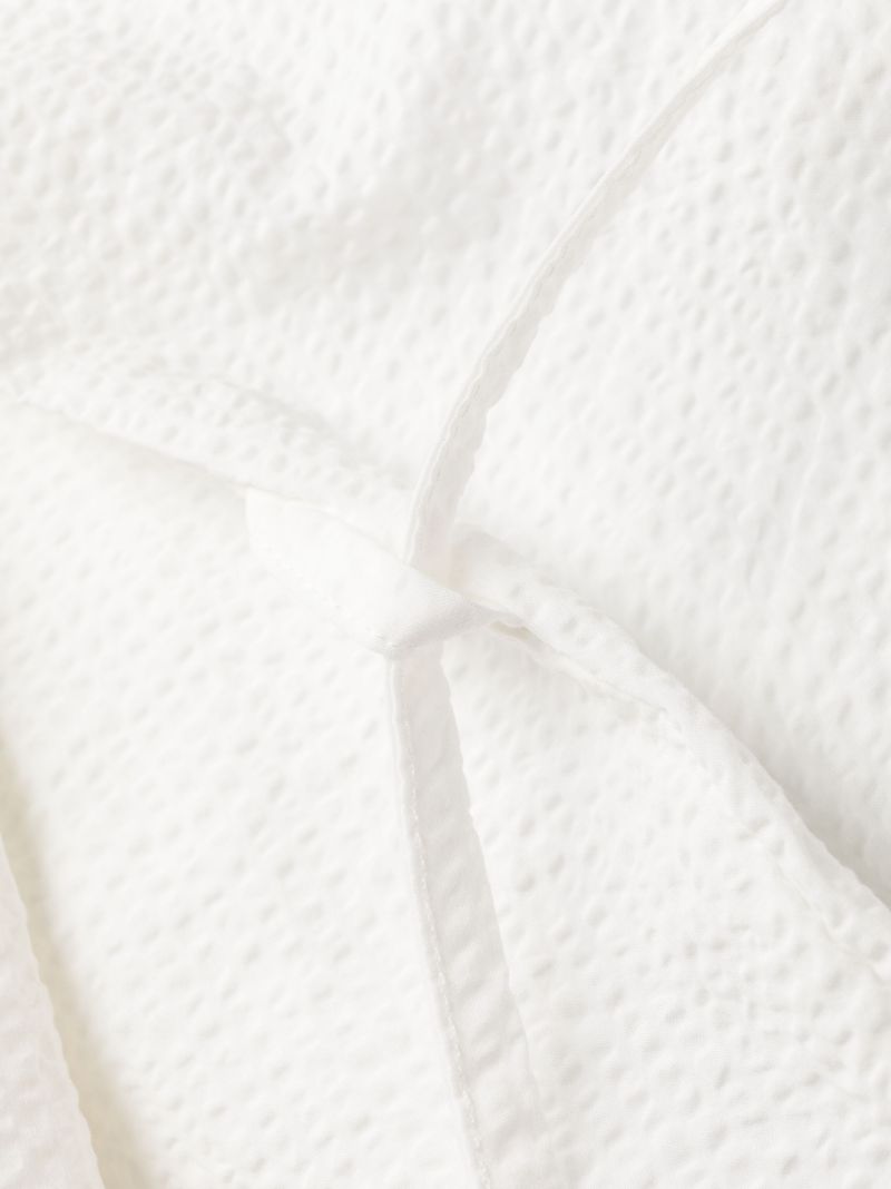 White Organic Cotton Seersucker Pyjamas
