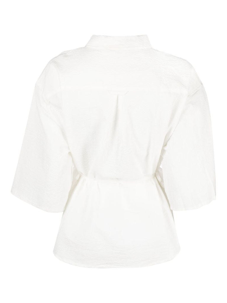 White Organic Cotton Seersucker Pyjamas
