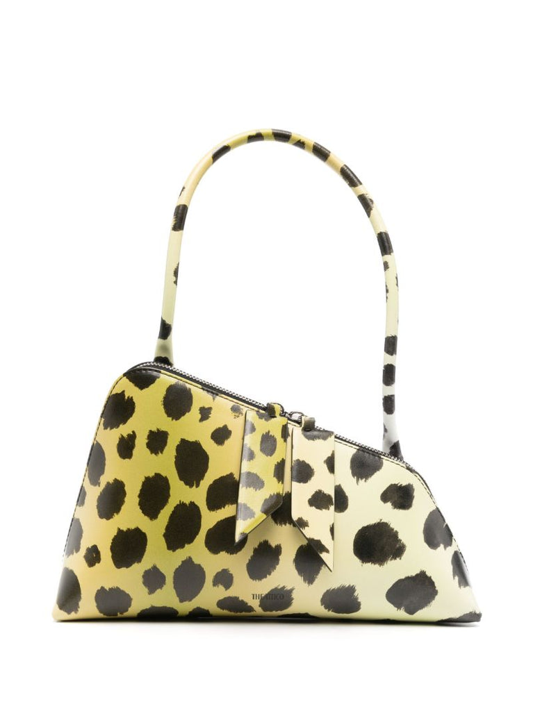 Yellow Sunrise Cheetah-print Leather Shoulder Bag