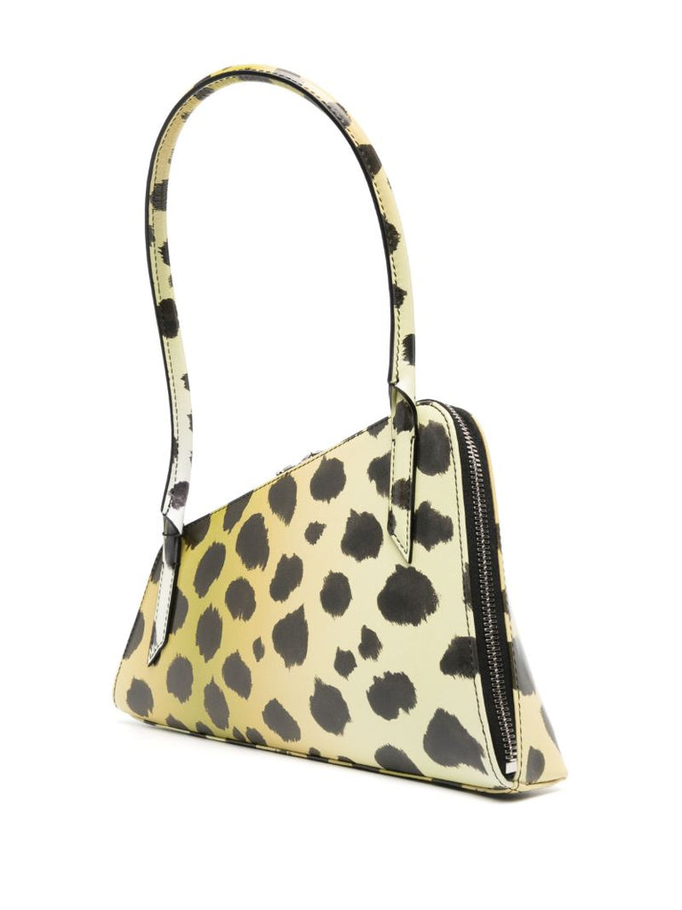 Yellow Sunrise Cheetah-print Leather Shoulder Bag