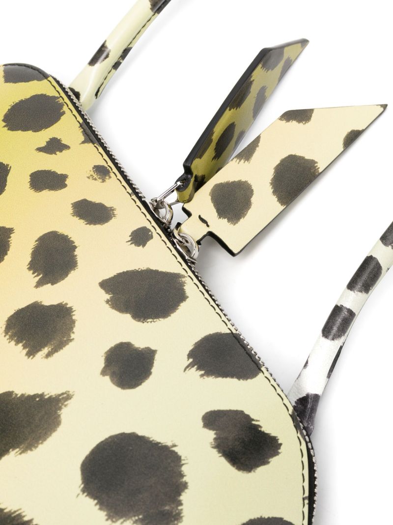 Yellow Sunrise Cheetah-print Leather Shoulder Bag