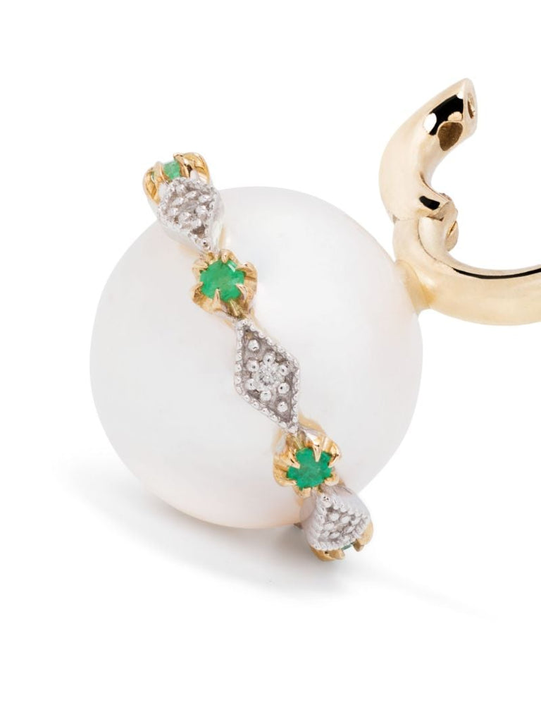 9k Yellow Gold Chelsea NÃ_x0082_Â°4 Pearl and Diamond Earring