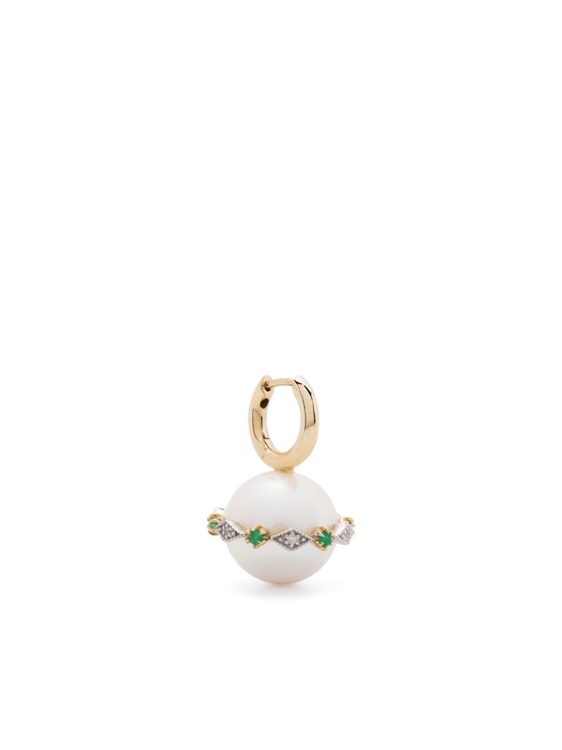 9k Yellow Gold Chelsea NÃ_x0082_Â°4 Pearl and Diamond Earring