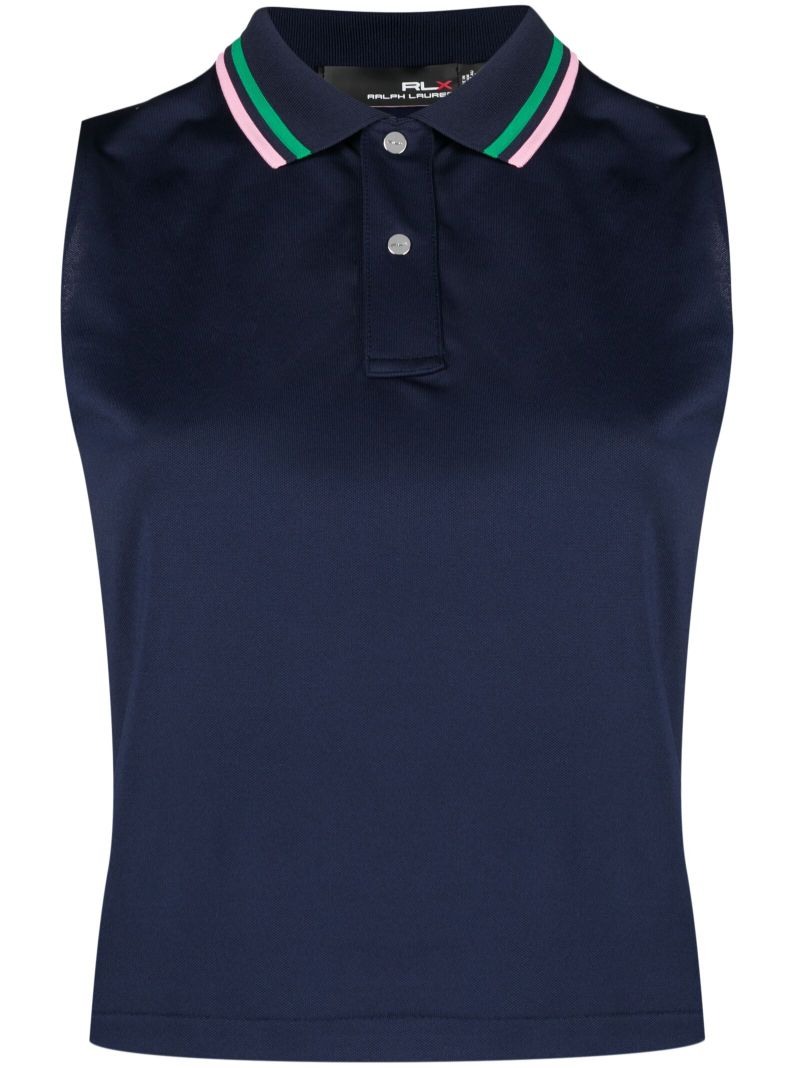 Blue Sleeveless Golf Polo Shirt