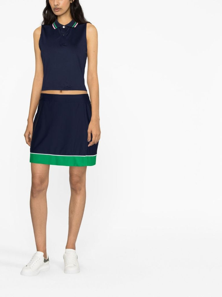 Blue Sleeveless Golf Polo Shirt