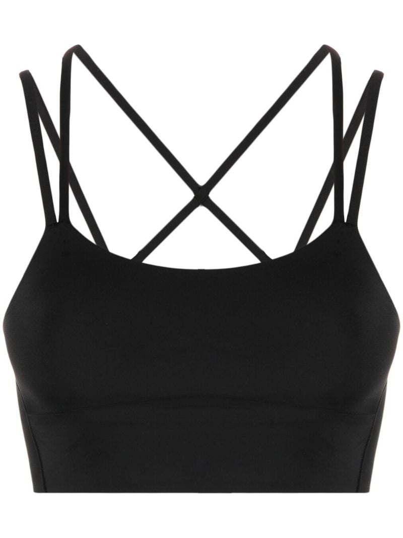 Black Like a Cloud Longline Sports Bra