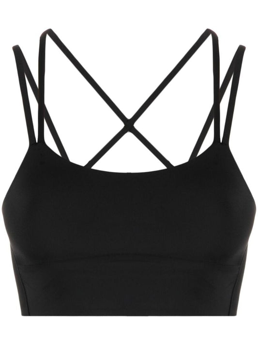 Black Like a Cloud Longline Sports Bra