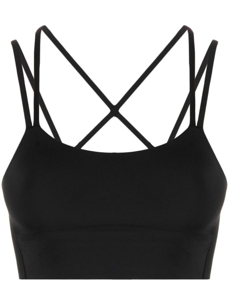Black Like a Cloud Longline Sports Bra