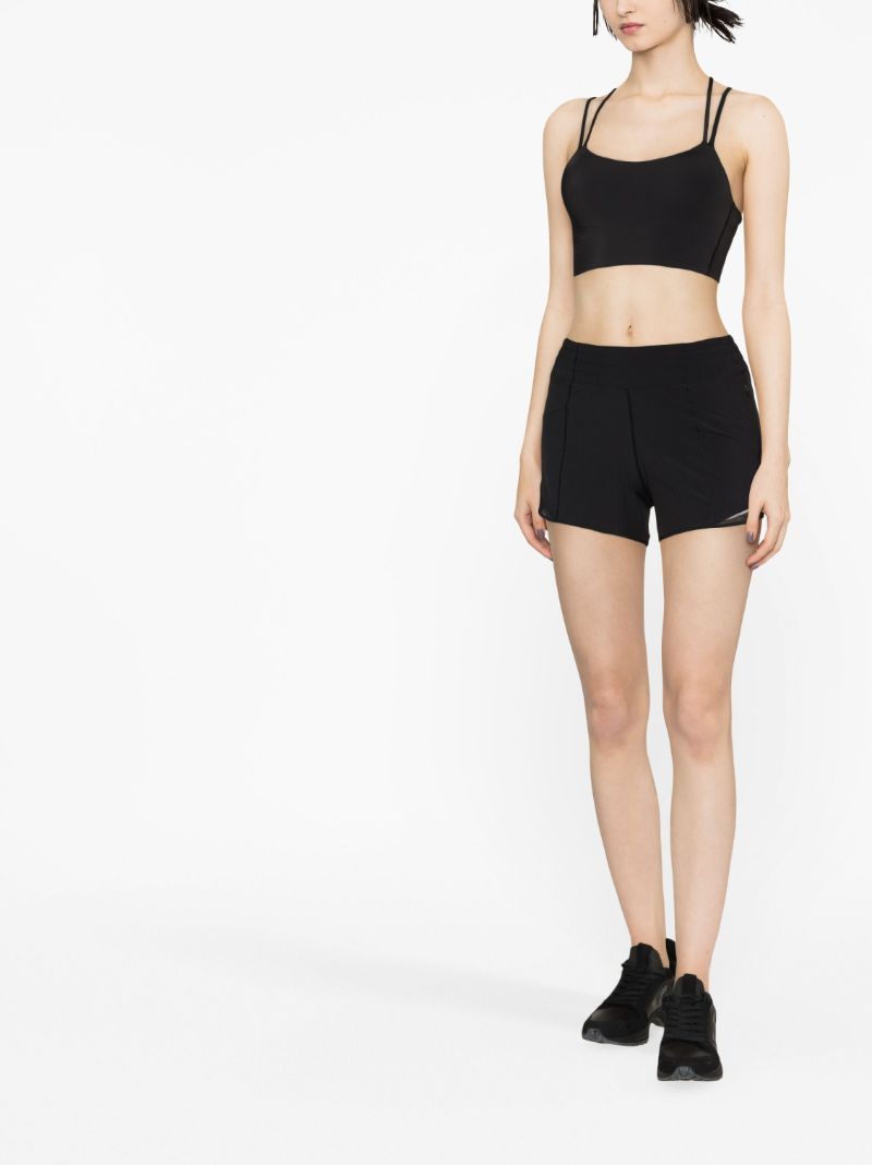 Black Like a Cloud Longline Sports Bra