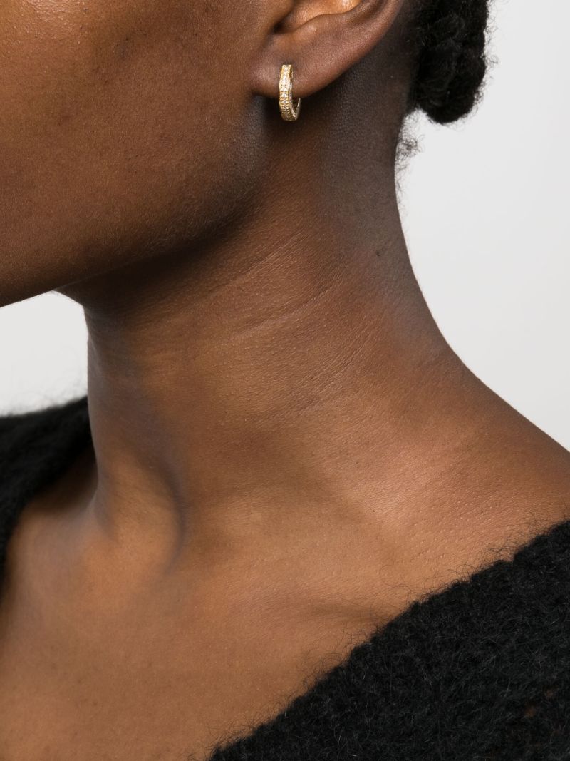 Gold-plated Nova Crystal Hoop Earrings