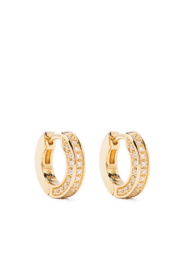 Gold-plated Nova Crystal Hoop Earrings
