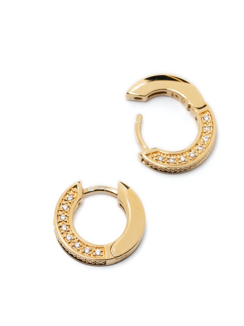 Gold-plated Nova Crystal Hoop Earrings