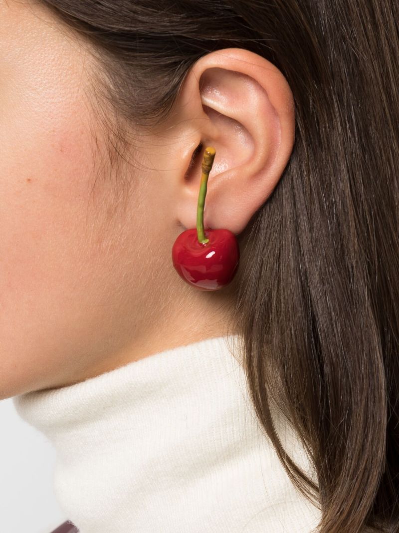 Gold-tone Les Boucles Cerise Drop Earrings