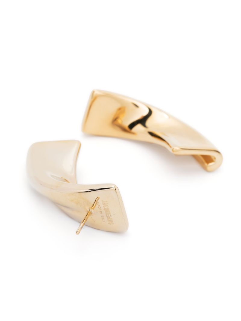 Gold-tone Les Boucles J Earrings