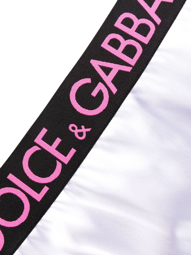 White Logo Waistband High-waisted Briefs