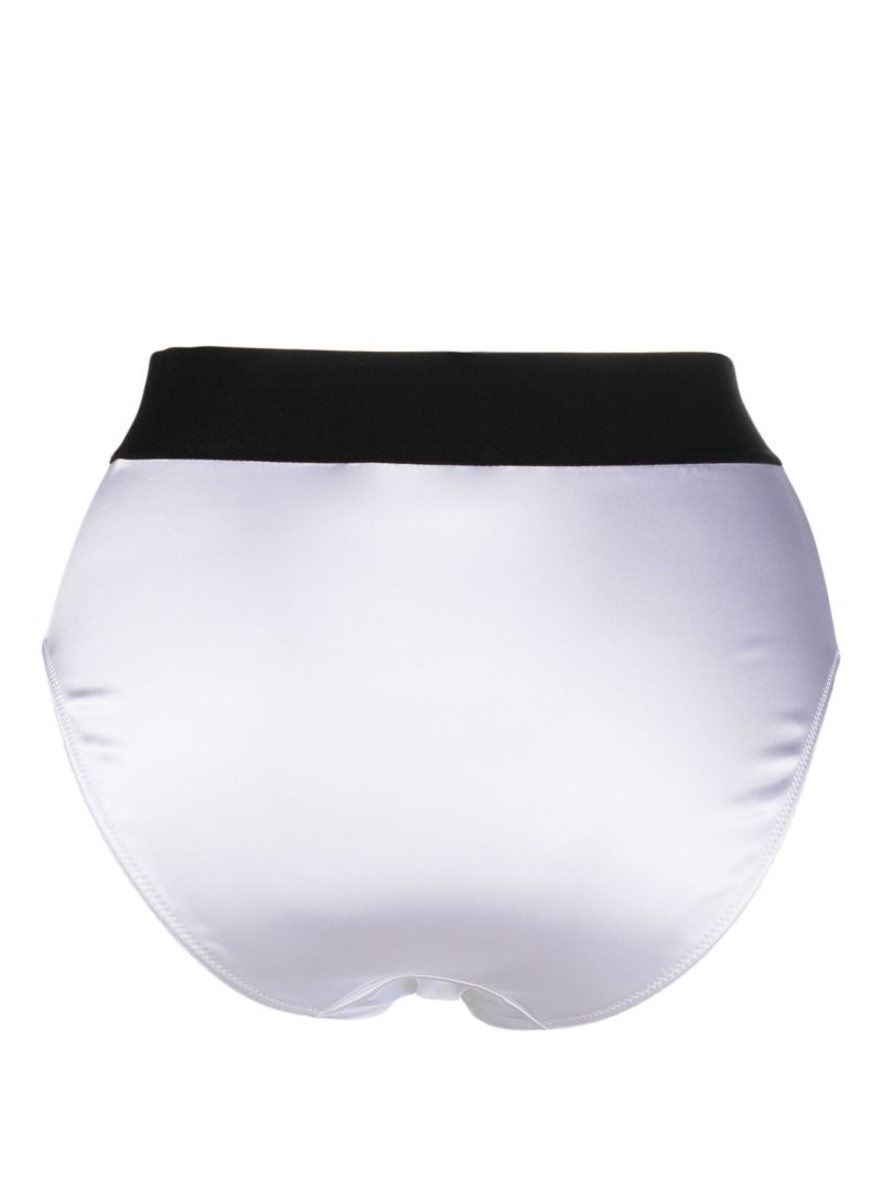 White Logo Waistband High-waisted Briefs