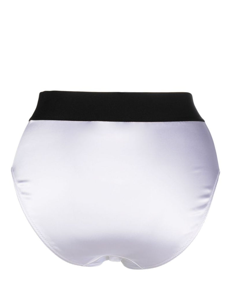 White Logo Waistband High-waisted Briefs