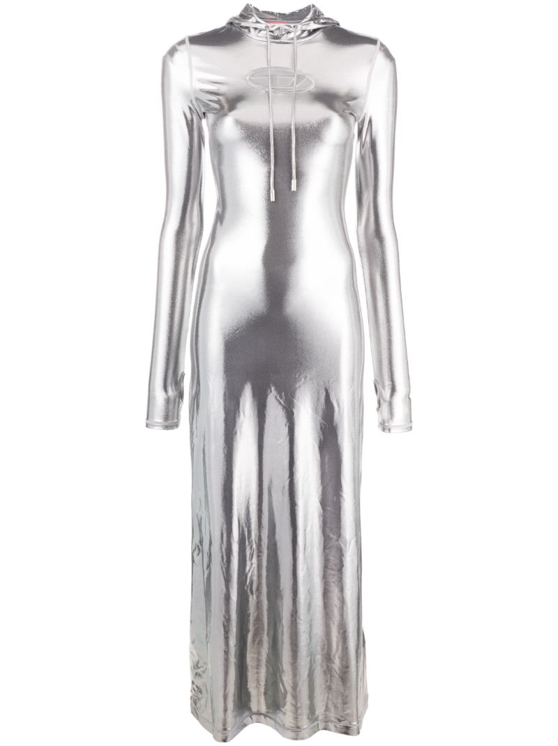 Grey D-mathilde Metallic Maxi Dress