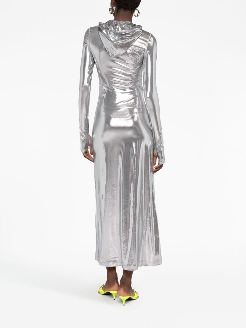 Grey D-mathilde Metallic Maxi Dress