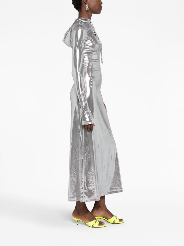 Grey D-mathilde Metallic Maxi Dress