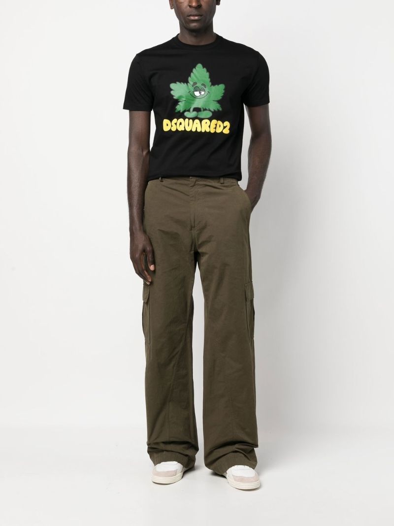 Black Logo Print T-shirt