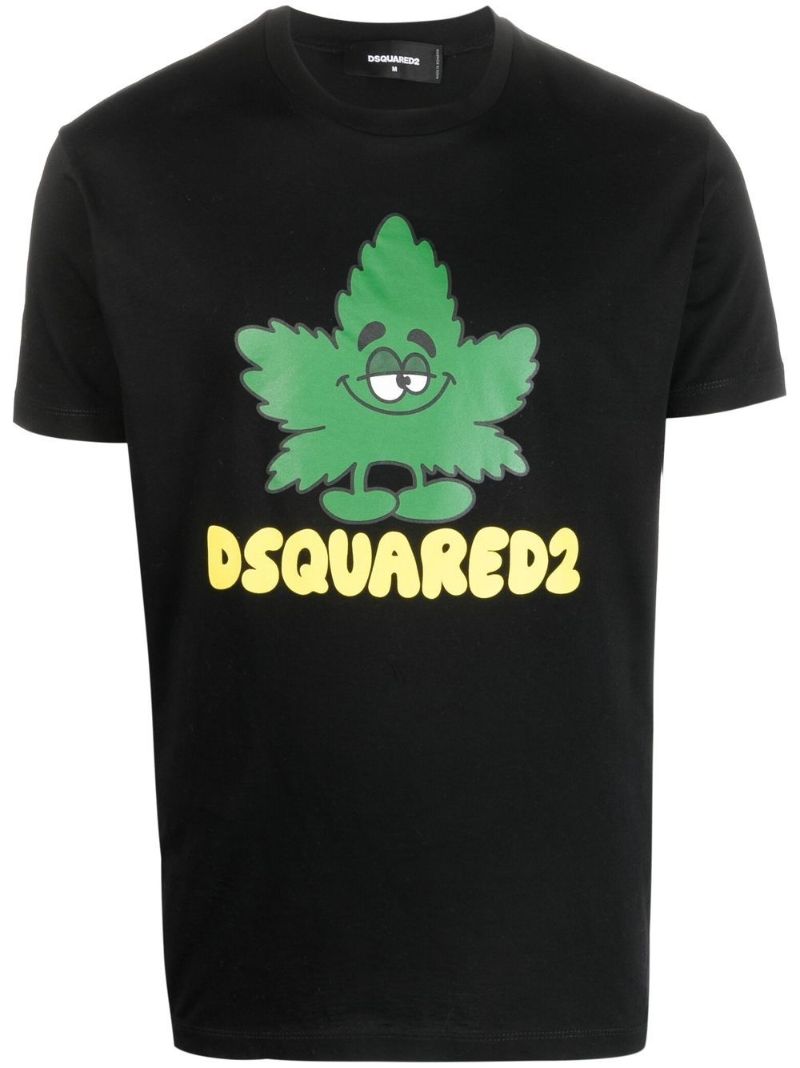 Black Logo Print T-shirt
