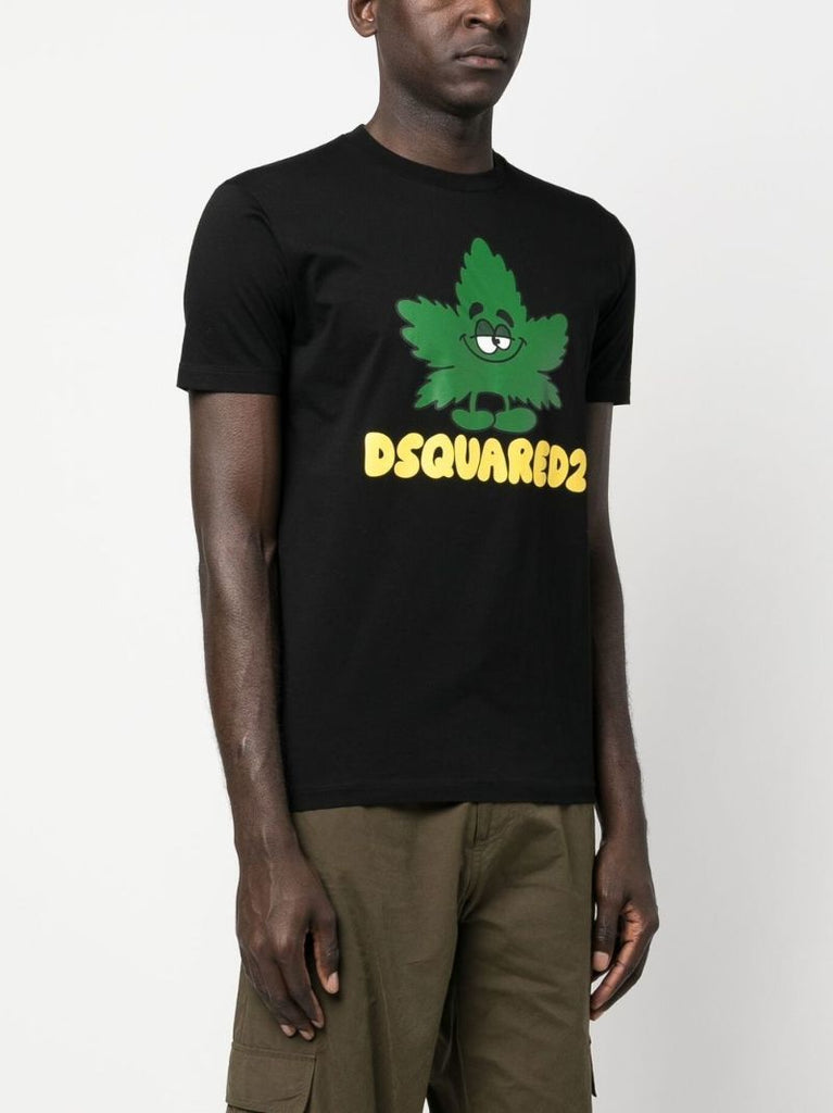 Black Logo Print T-shirt