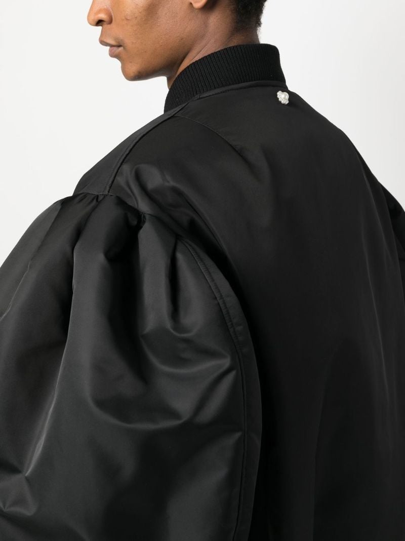 Black Satin Bomber Jacket