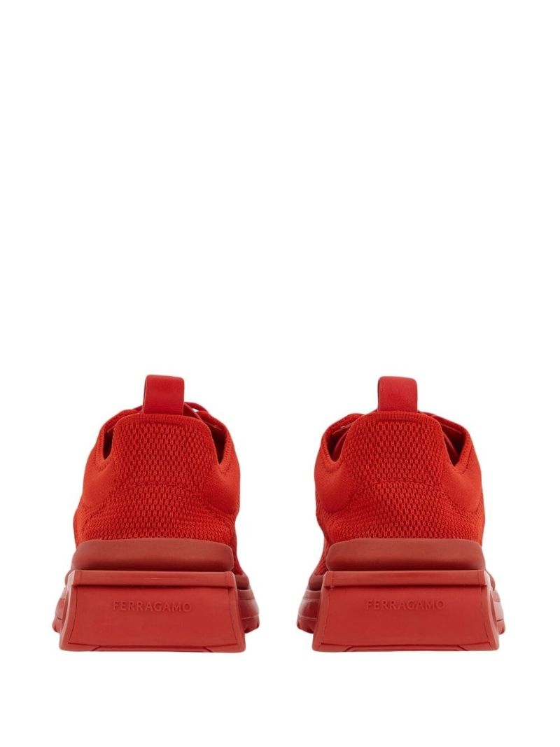Red Gancini Low Top Sneakers