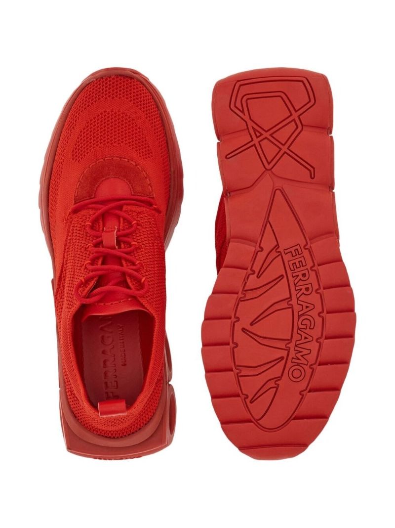 Red Gancini Low Top Sneakers