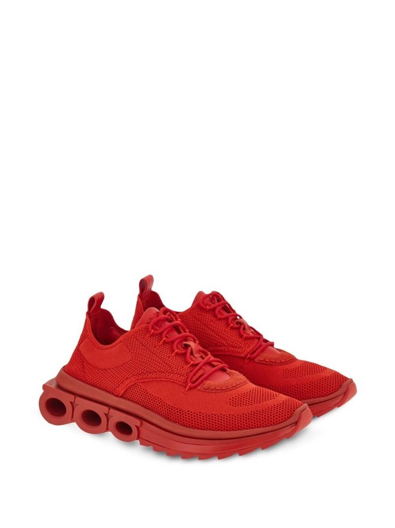 Red Gancini Low Top Sneakers