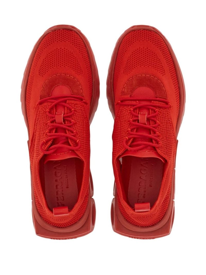 Red Gancini Low Top Sneakers