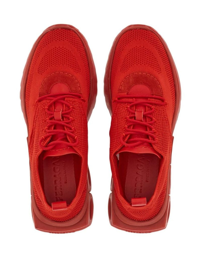 Red Gancini Low Top Sneakers
