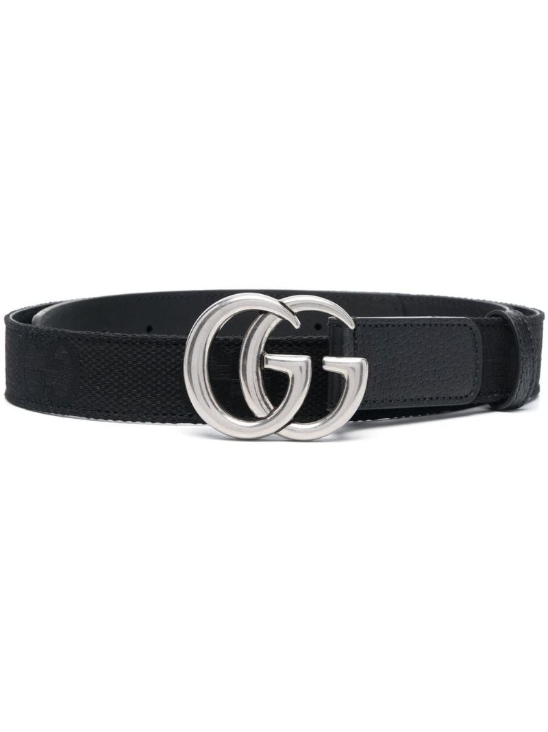 Black Gg Marmont Leather Belt