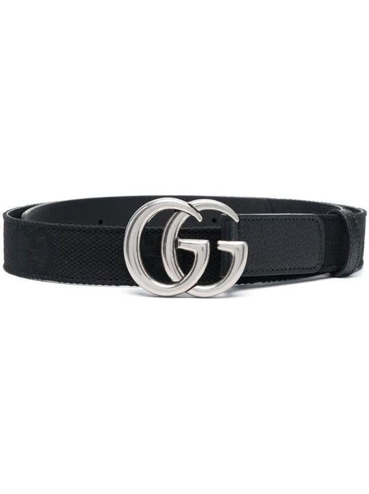 Black Gg Marmont Leather Belt
