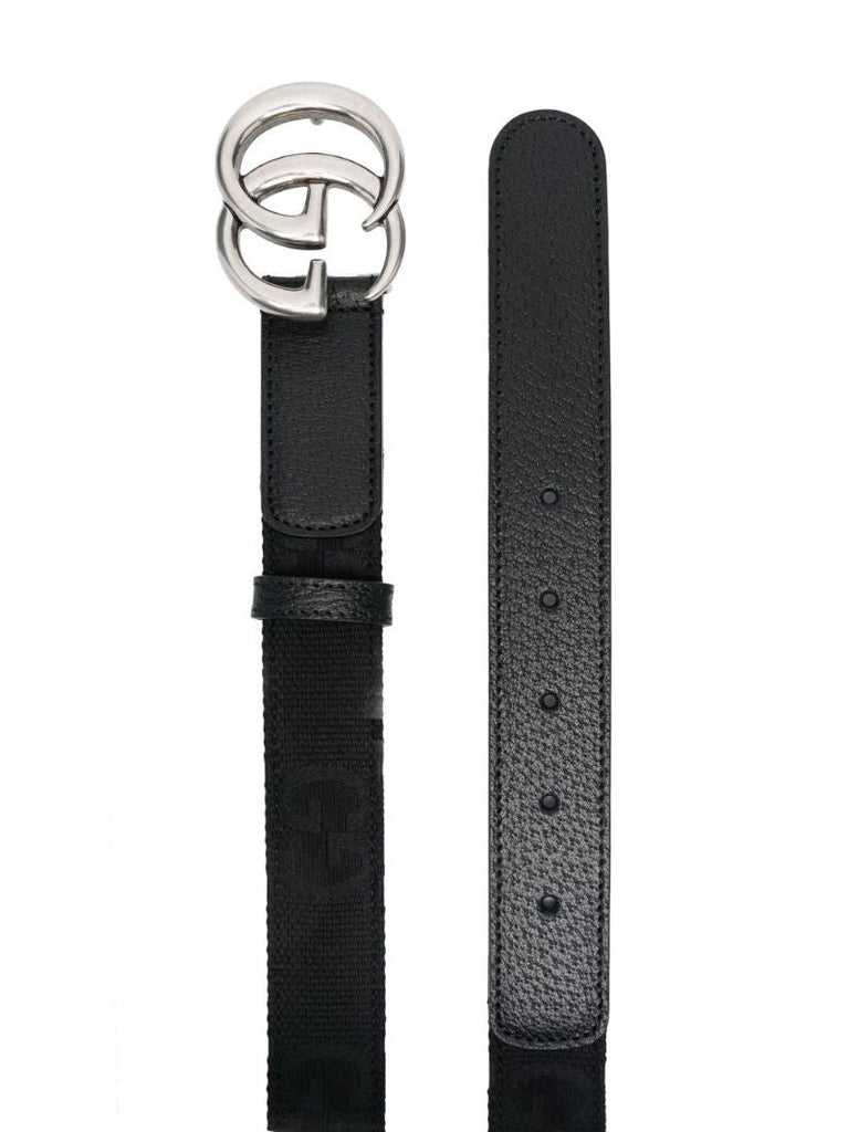 Black Gg Marmont Leather Belt