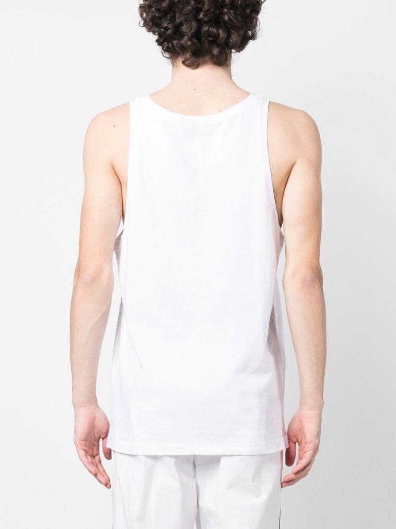 White Photograph Print Tank Top